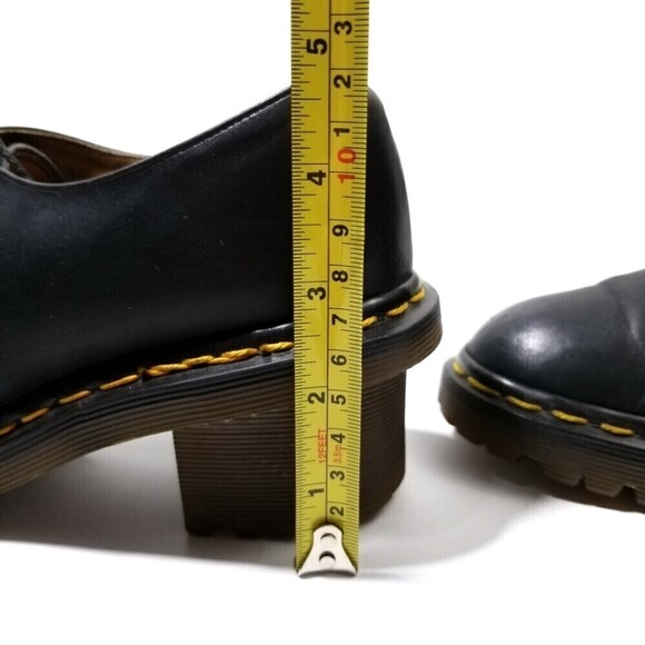 RARE Dr. Martens 1461 Witch Greasy Leather 3-Eye Heeled Oxford Shoes - Picture 6 of 11